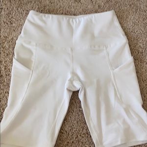 NEW white biker shorts